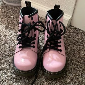 Doc marten pink toddler boots zipper
